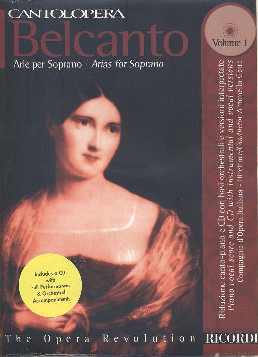 Cantolopera: Belcanto Arie Per Soprano 1 - Piano Vocal Score and CD with instrumental and vocal versions - soprán a klavír